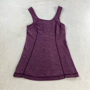 Lululemon Run Free Berry Dash Ruffle Back Tank Top  Size 4 Heather Plum Purple